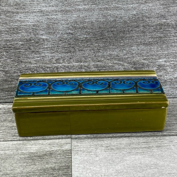 VTG Bitossi Aldo Londi Cigarette Cigar Storage Box W/Lid Mid Century Italy 5520 - Picture 2 of 16